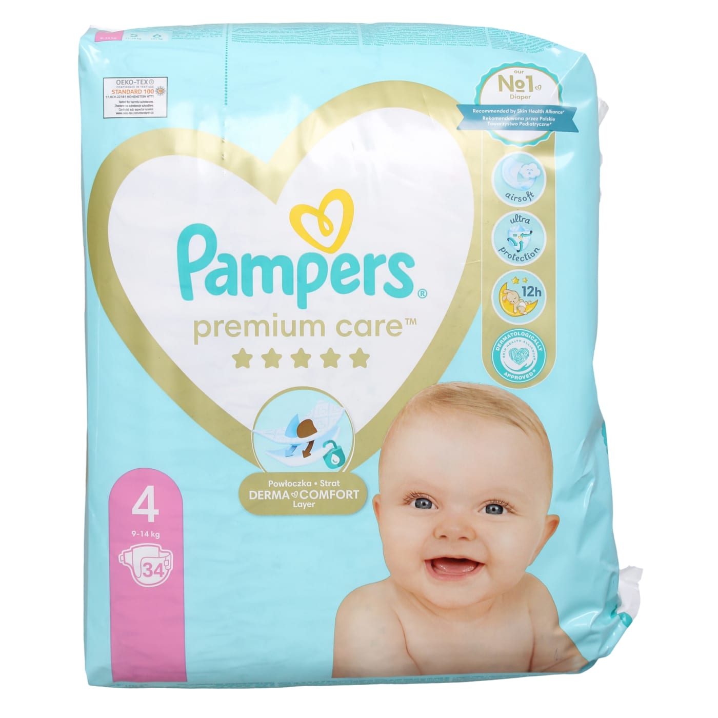 PAMPERS PREMIUM CARE NAPPIES SIZE 4 34'S
