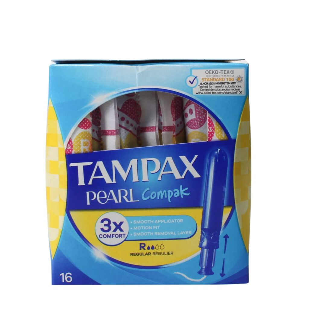 TAMPAX PEARL COMPAK TAMPONS REGULAR 16'S