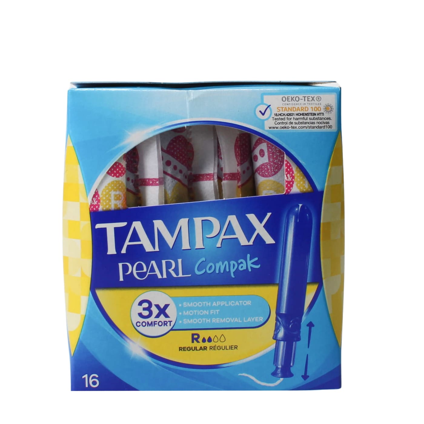 TAMPAX PEARL COMPAK TAMPONS REGULAR 16'S