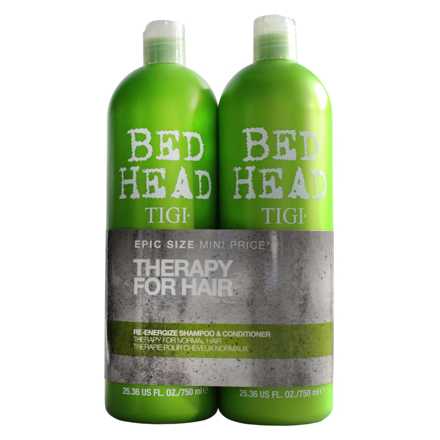 TIGI BED HEAD 2X DUO SHAMPOO & CONDITIONER RE-ENERGIZE 750ML