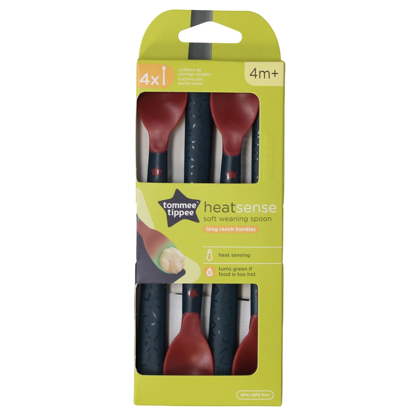 TOMMEE TIPPEE HEAT SENSE WEANING SPOON 4PK