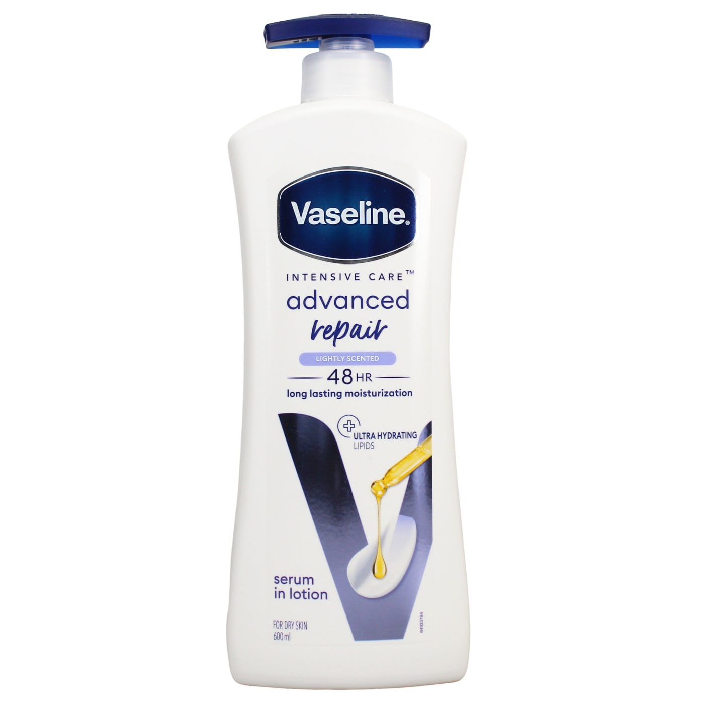 VASELINE BODY LOTION ADVANCED REPAIR WITH PUMP 600ML