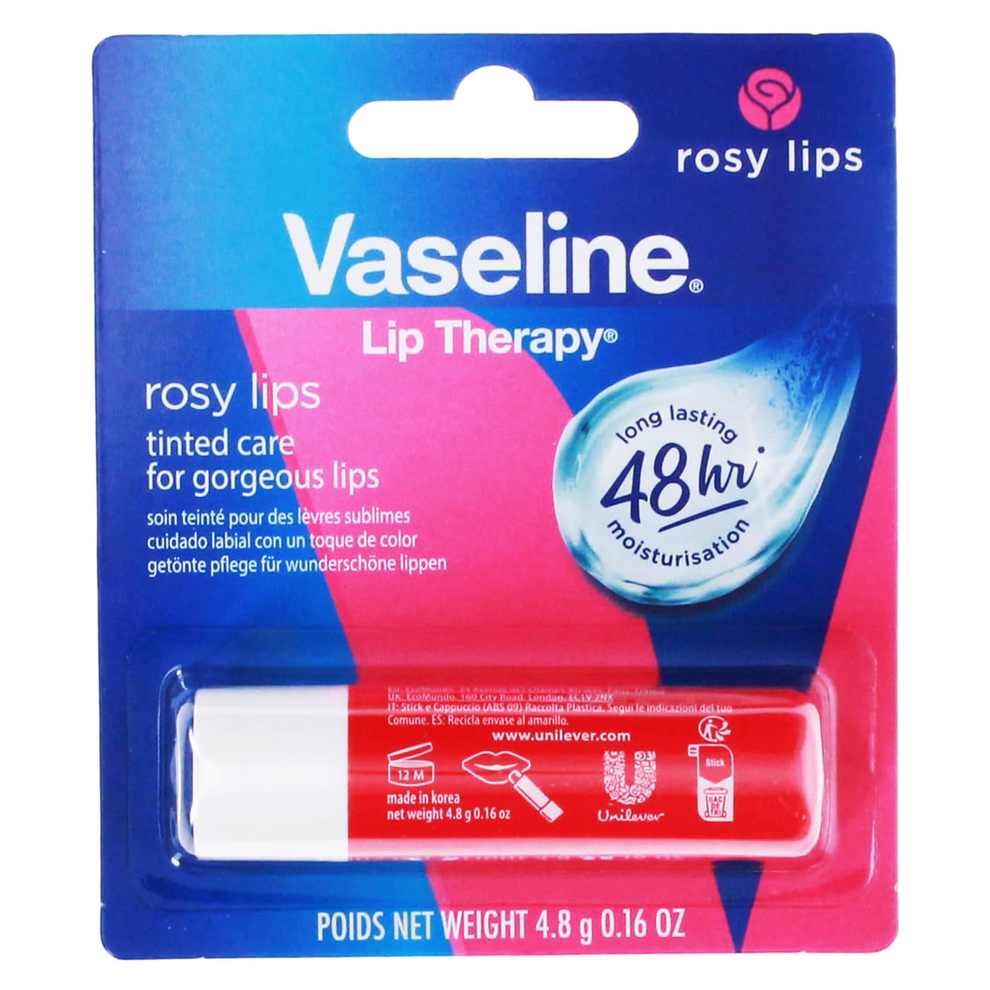 VASELINE 4.8G LIP CARE STICK ROSY