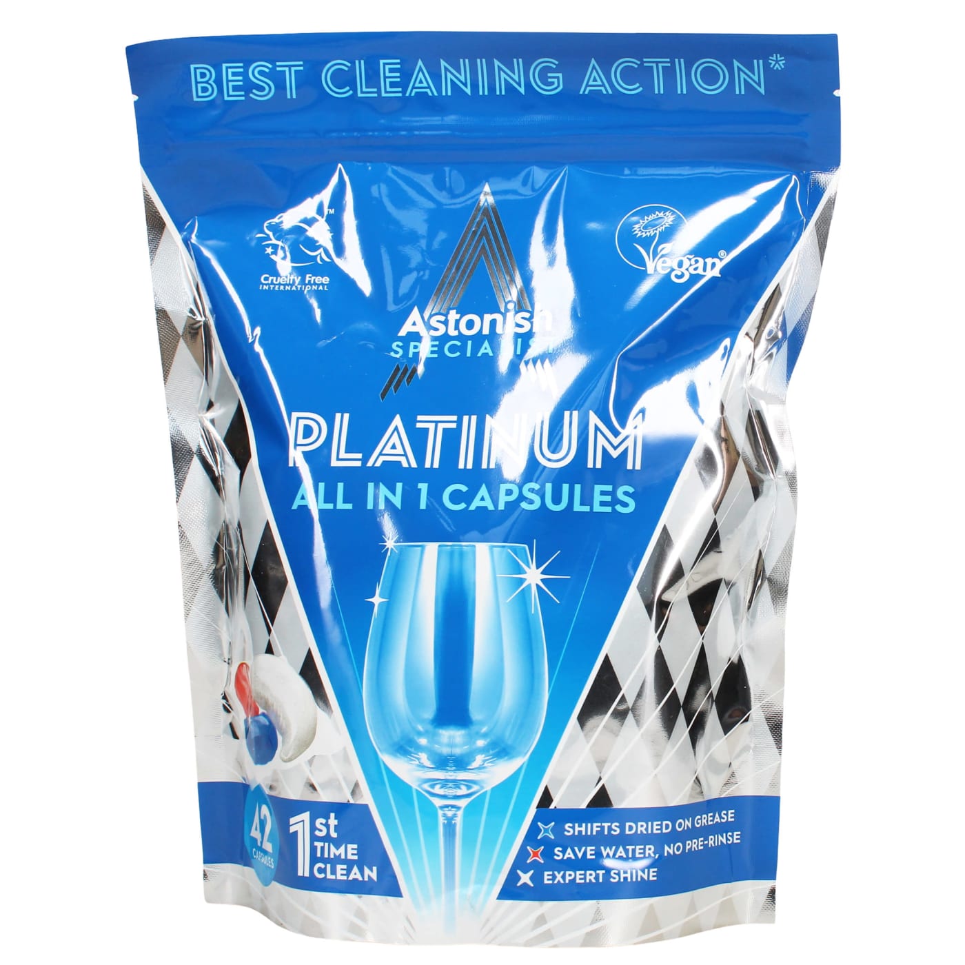 ASTONISH SPECIALIST DISHWASHER ALL IN 1 CAPSULES PLATINUM 42 PACK