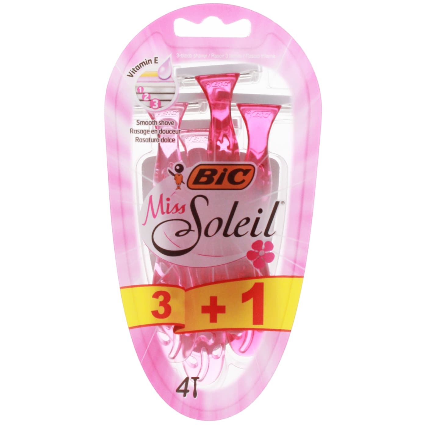BIC MISS SOLEIL DISPOSABLE RAZORS 4'S