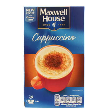MAXWELL HOUSE 8 X 11.7G INSTANT COFFEE SACHETS CAPPUCCINO