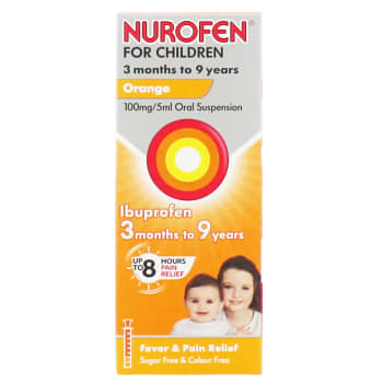 NUROFEN CHILDREN FEVER & PAIN ORANGE 100ML