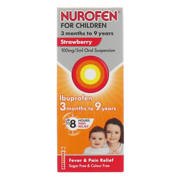 NUROFEN CHILDREN FEVER & PAIN RELIEF STRAWBERRY 100ML