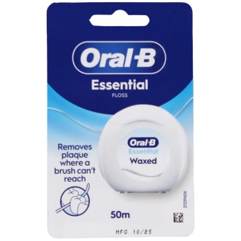 ORAL-B ESSENTIAL 50M FLOSS WAXED