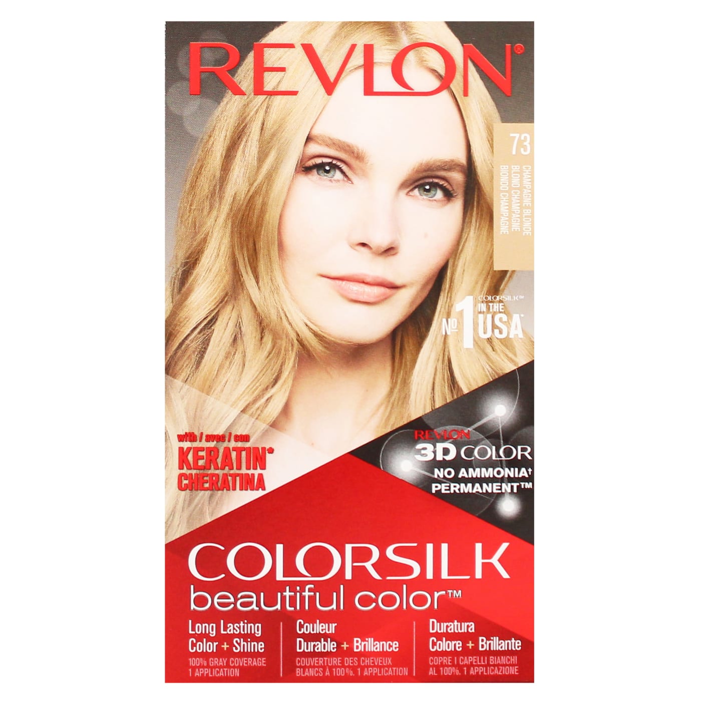 REVLON COLORSILK PERMANENT HAIR COLOUR CHAMPAGNE BLONDE 73