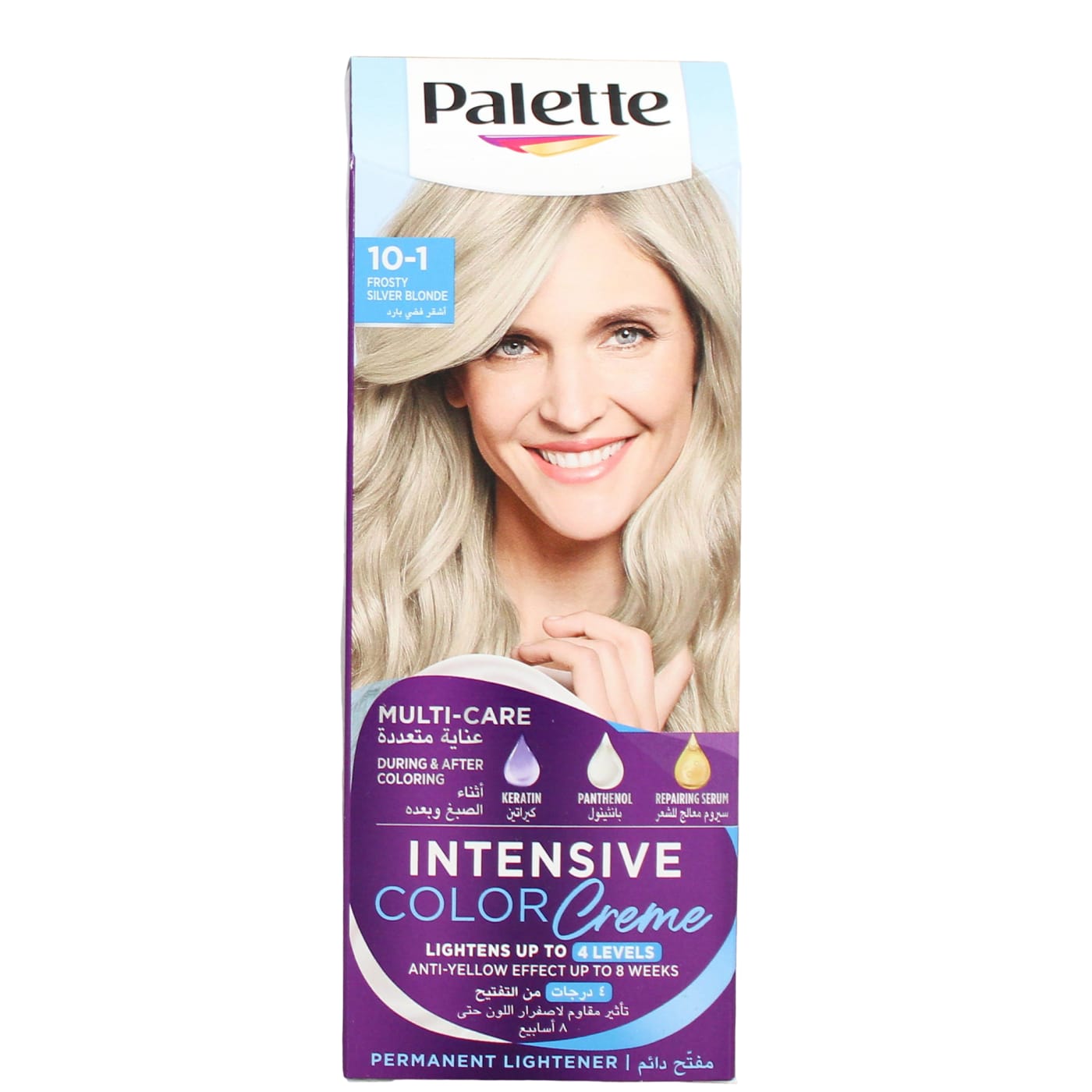 SCHWARZKOPF PALETTE INTENSIVE COLOUR CREAM HAIR DYE FROSTY SILVER BLONDE 10-1