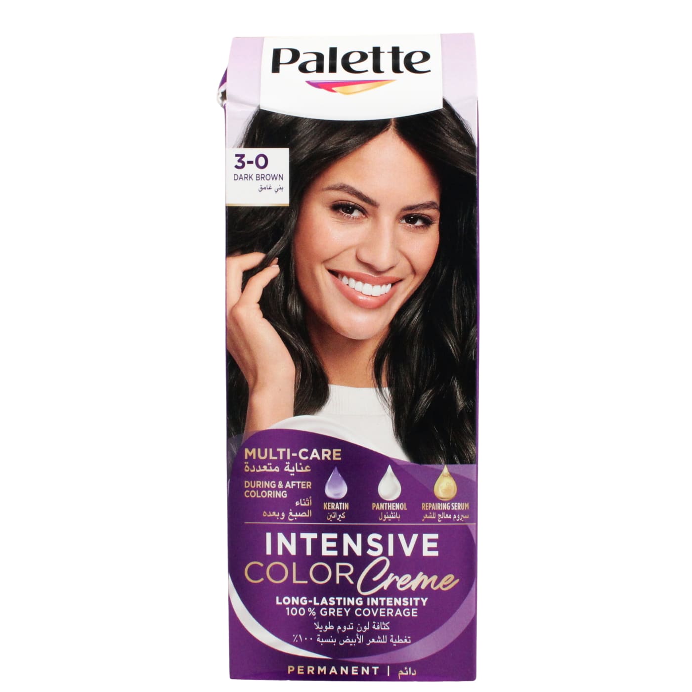 SCHWARZKOPF PALETTE INTENSIVE COLOUR CREAM HAIR DYE DARK BROWN 3-0