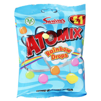 SWIZZELS 110G ATOMIX RAINBOW DROPS PMP £1