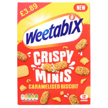 WEETABIX 500G MINIS CARAMELISED BISCUIT PMP £3.89