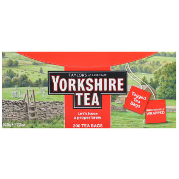 YORKSHIRE TEA BAGS ORIGINAL TAGGED & ENVELOPED 200'S